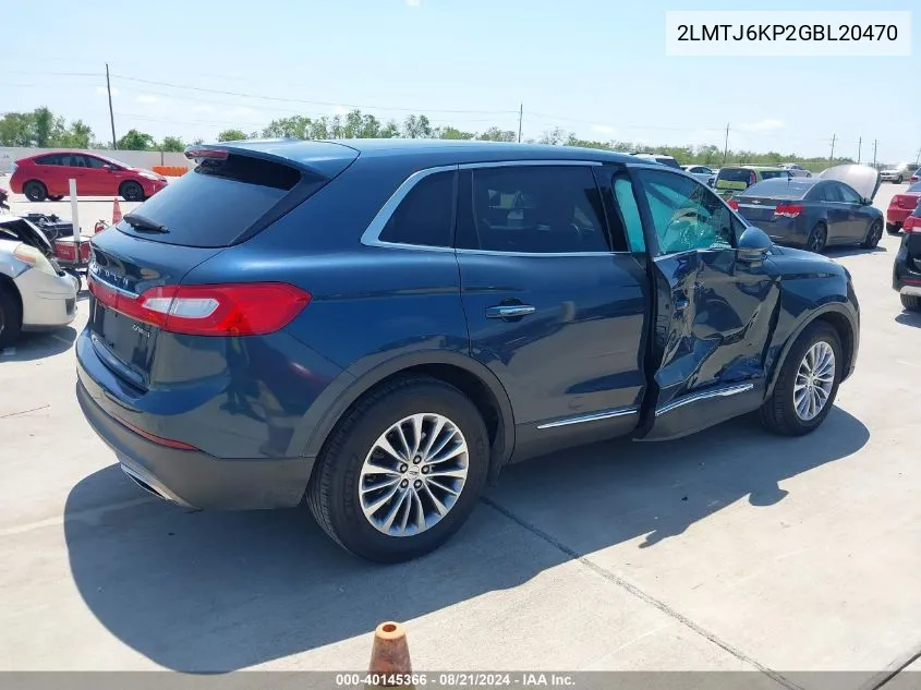 2016 Lincoln Mkx Select VIN: 2LMTJ6KP2GBL20470 Lot: 40145366