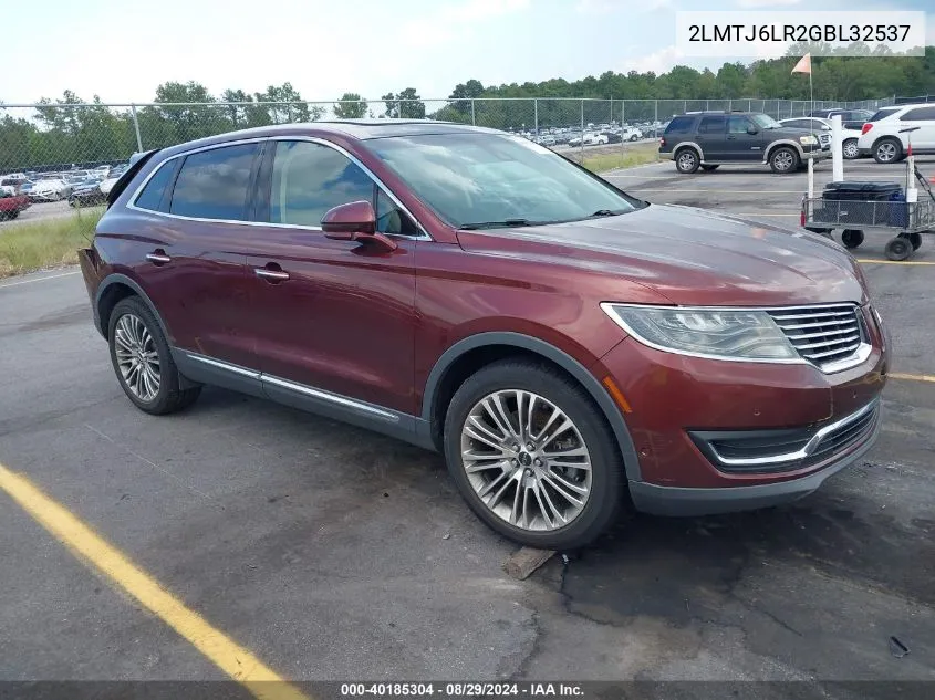 2016 Lincoln Mkx Reserve VIN: 2LMTJ6LR2GBL32537 Lot: 40185304