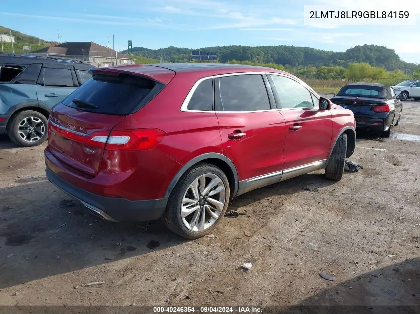 2016 Lincoln Mkx Reserve VIN: 2LMTJ8LR9GBL84159 Lot: 40246354