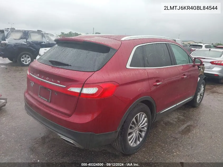 2016 Lincoln Mkx Select VIN: 2LMTJ6KR4GBL84544 Lot: 40324500