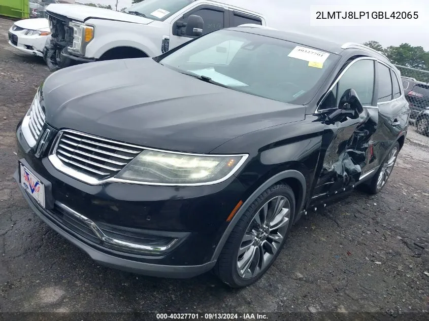 2016 Lincoln Mkx Reserve VIN: 2LMTJ8LP1GBL42065 Lot: 40327701