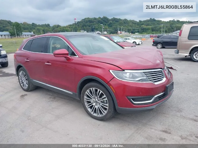 2LMTJ6LR0GBL55864 2016 Lincoln Mkx Reserve