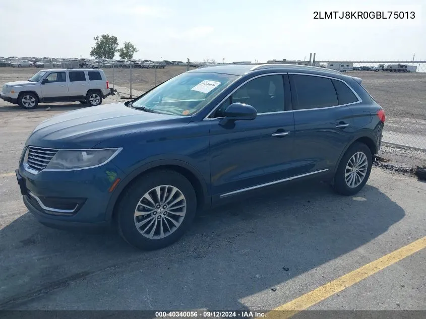 2016 Lincoln Mkx Select VIN: 2LMTJ8KR0GBL75013 Lot: 40340056