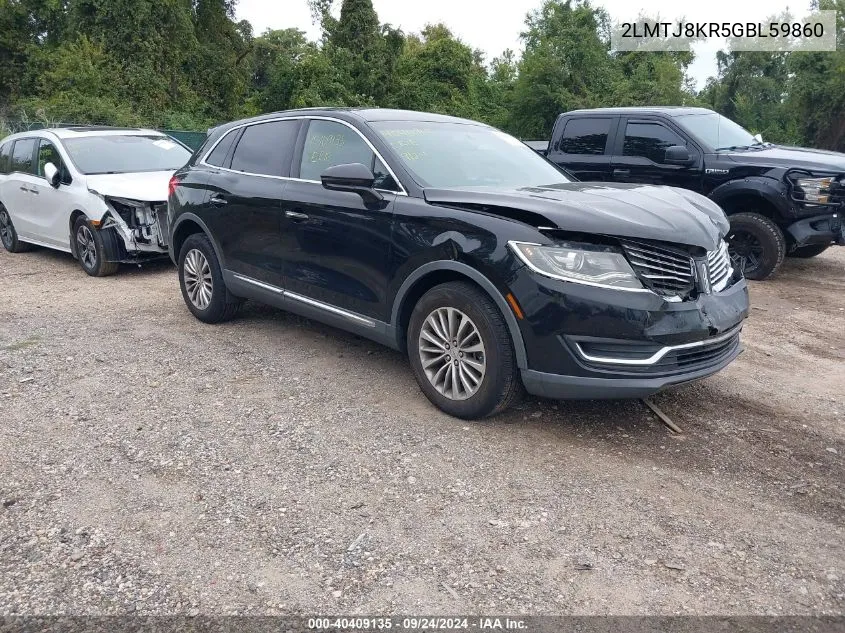 2016 Lincoln Mkx Select VIN: 2LMTJ8KR5GBL59860 Lot: 40409135