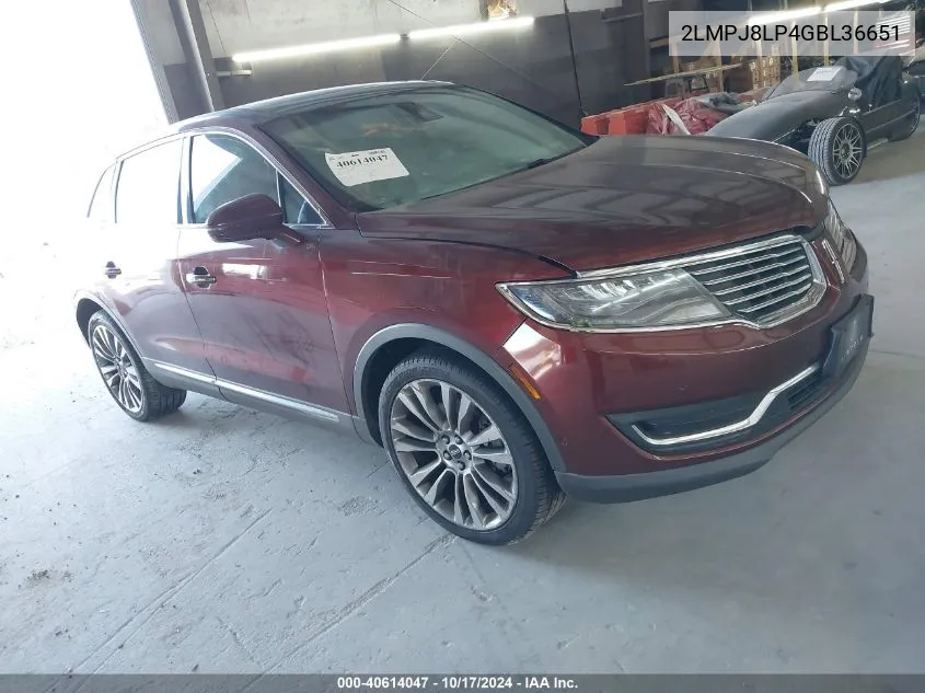 2016 Lincoln Mkx Reserve VIN: 2LMPJ8LP4GBL36651 Lot: 40719758