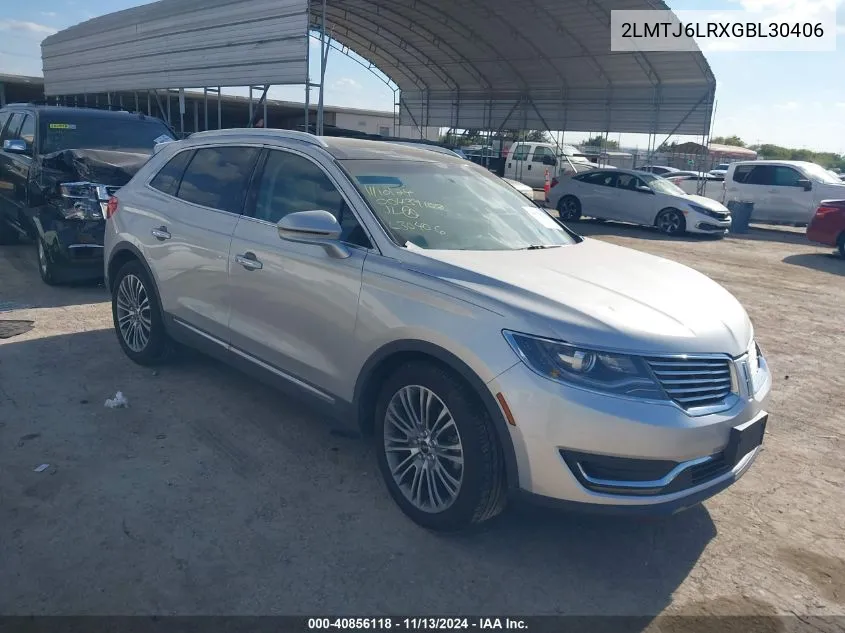 2016 Lincoln Mkx Reserve VIN: 2LMTJ6LRXGBL30406 Lot: 40856118