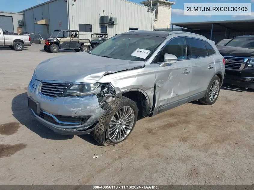 2016 Lincoln Mkx Reserve VIN: 2LMTJ6LRXGBL30406 Lot: 40856118