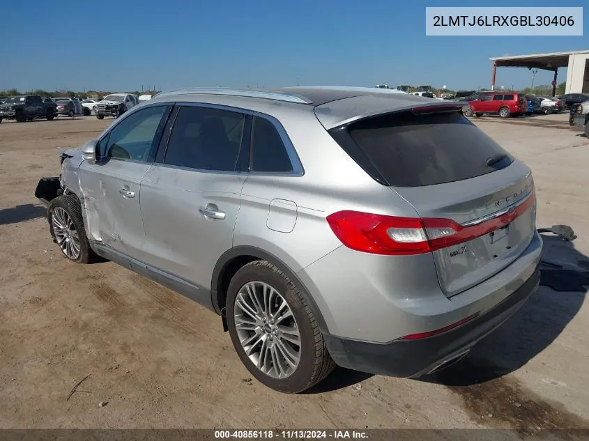 2016 Lincoln Mkx Reserve VIN: 2LMTJ6LRXGBL30406 Lot: 40856118