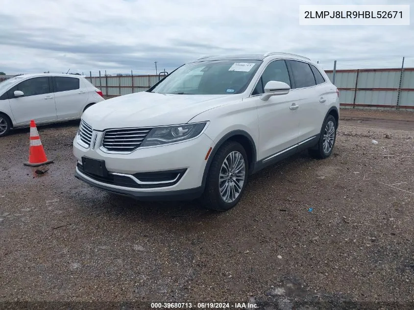 2LMPJ8LR9HBL52671 2017 Lincoln Mkx Reserve