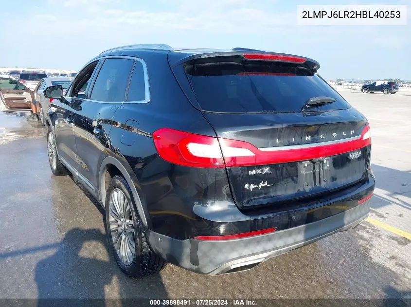 2LMPJ6LR2HBL40253 2017 Lincoln Mkx Reserve