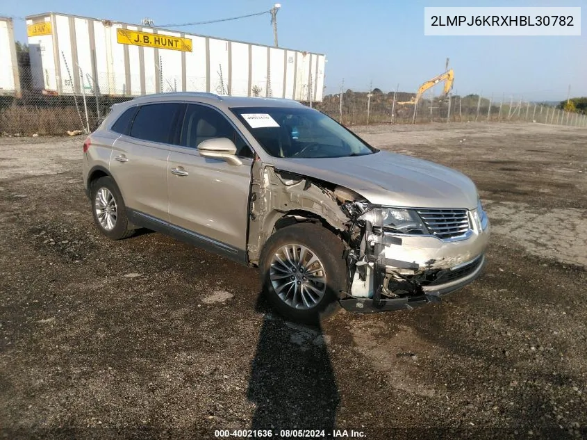 2LMPJ6KRXHBL30782 2017 Lincoln Mkx Select