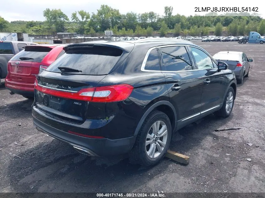 2LMPJ8JRXHBL54142 2017 Lincoln Mkx Premiere