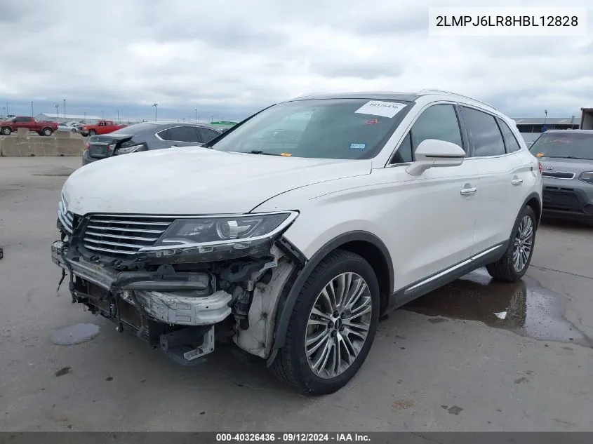 2LMPJ6LR8HBL12828 2017 Lincoln Mkx Reserve