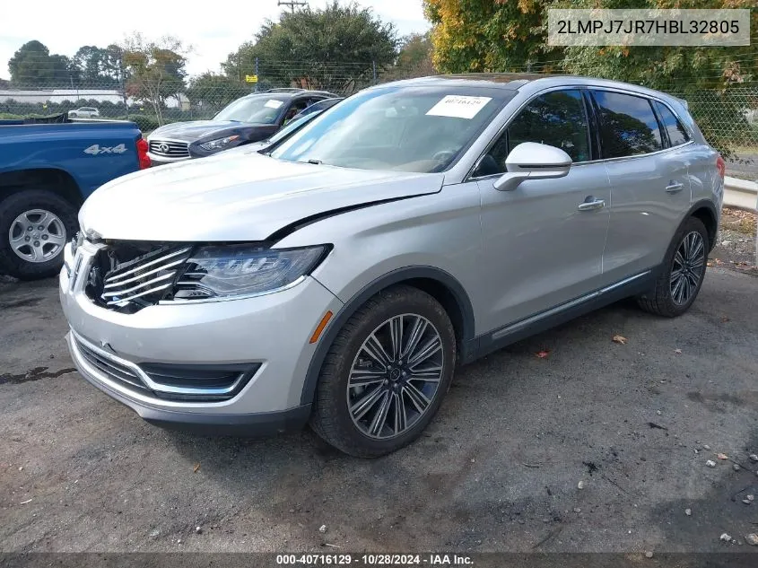 2017 Lincoln Mkx Black Label VIN: 2LMPJ7JR7HBL32805 Lot: 40716129