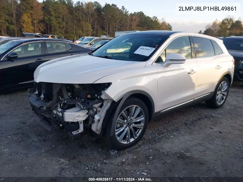 2017 Lincoln Mkx Reserve VIN: 2LMPJ8LP1HBL49861 Lot: 40828817