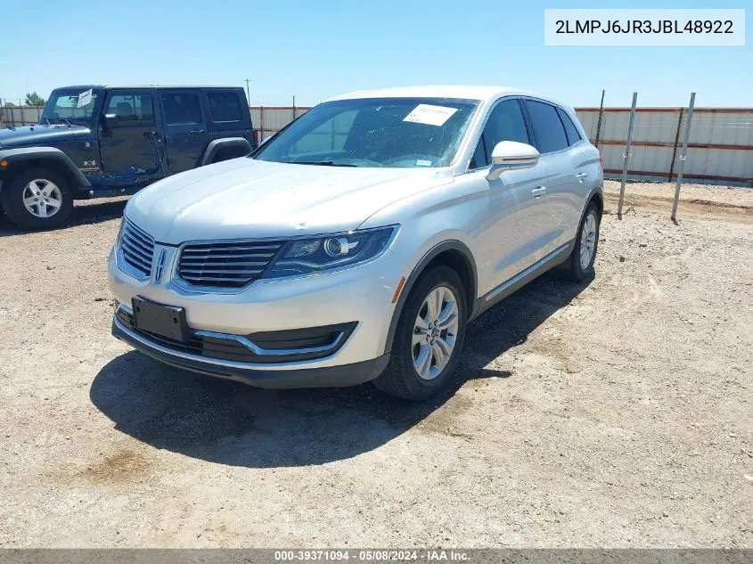 2018 Lincoln Mkx Premiere VIN: 2LMPJ6JR3JBL48922 Lot: 39371094