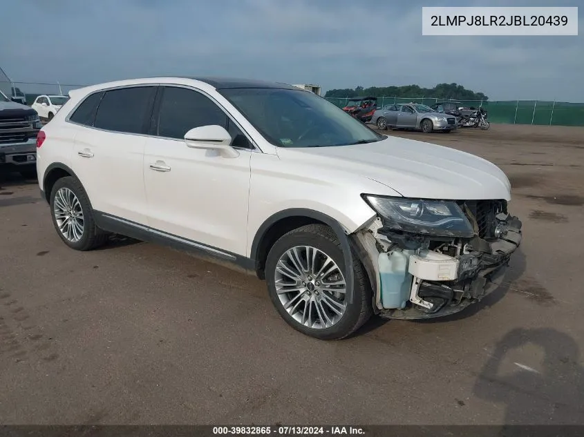 2LMPJ8LR2JBL20439 2018 Lincoln Mkx Reserve