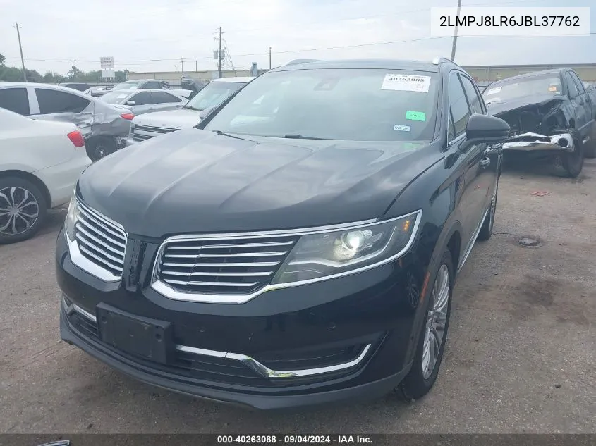 2018 Lincoln Mkx Reserve VIN: 2LMPJ8LR6JBL37762 Lot: 40263088