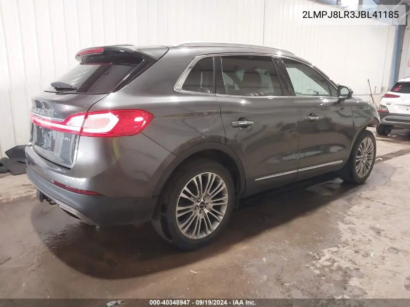 2018 Lincoln Mkx Reserve VIN: 2LMPJ8LR3JBL41185 Lot: 40348947