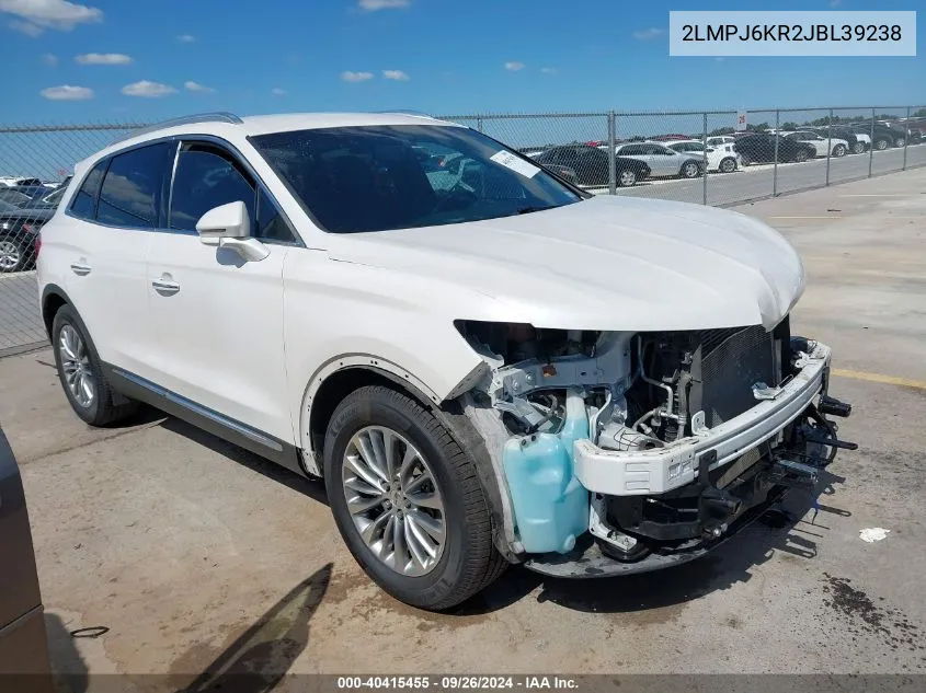 2LMPJ6KR2JBL39238 2018 Lincoln Mkx Select