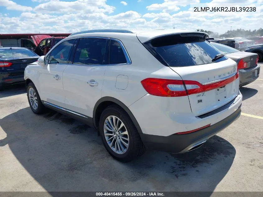 2LMPJ6KR2JBL39238 2018 Lincoln Mkx Select