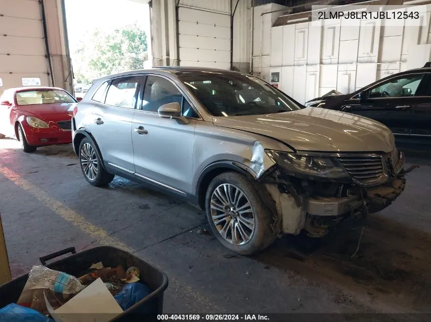 2018 Lincoln Mkx Reserve VIN: 2LMPJ8LR1JBL12543 Lot: 40431569