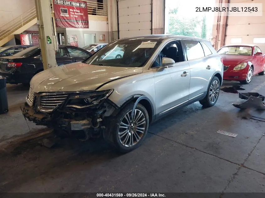 2LMPJ8LR1JBL12543 2018 Lincoln Mkx Reserve