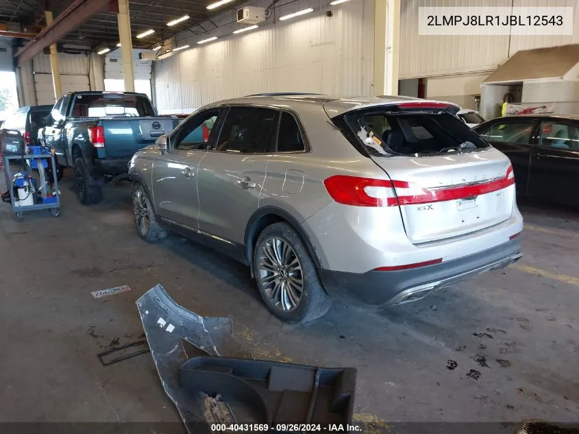 2LMPJ8LR1JBL12543 2018 Lincoln Mkx Reserve