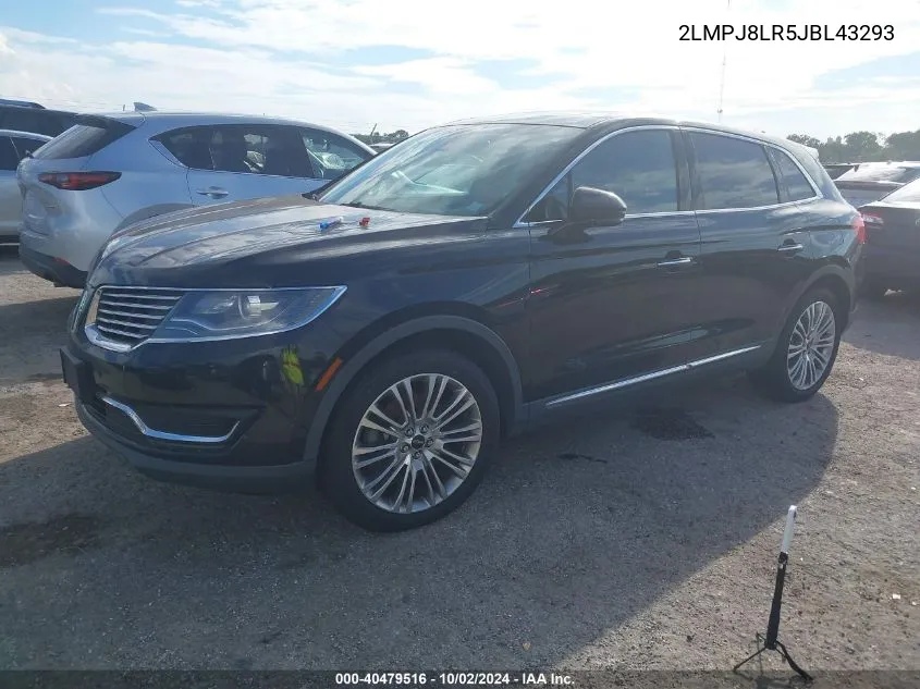 2018 Lincoln Mkx Reserve VIN: 2LMPJ8LR5JBL43293 Lot: 40479516