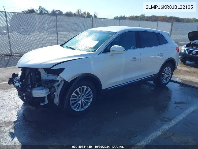 2LMPJ6KR8JBL22105 2018 Lincoln Mkx Select