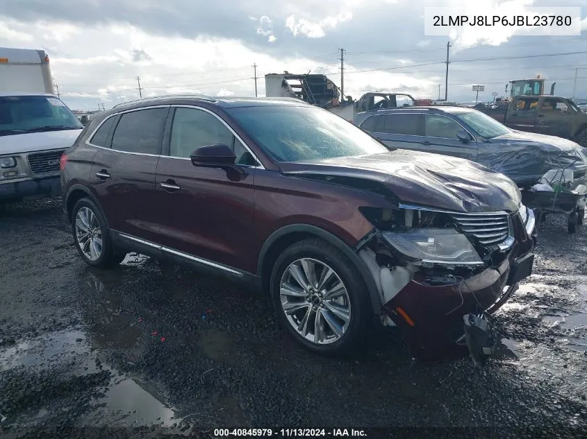 2018 Lincoln Mkx Reserve VIN: 2LMPJ8LP6JBL23780 Lot: 40845979