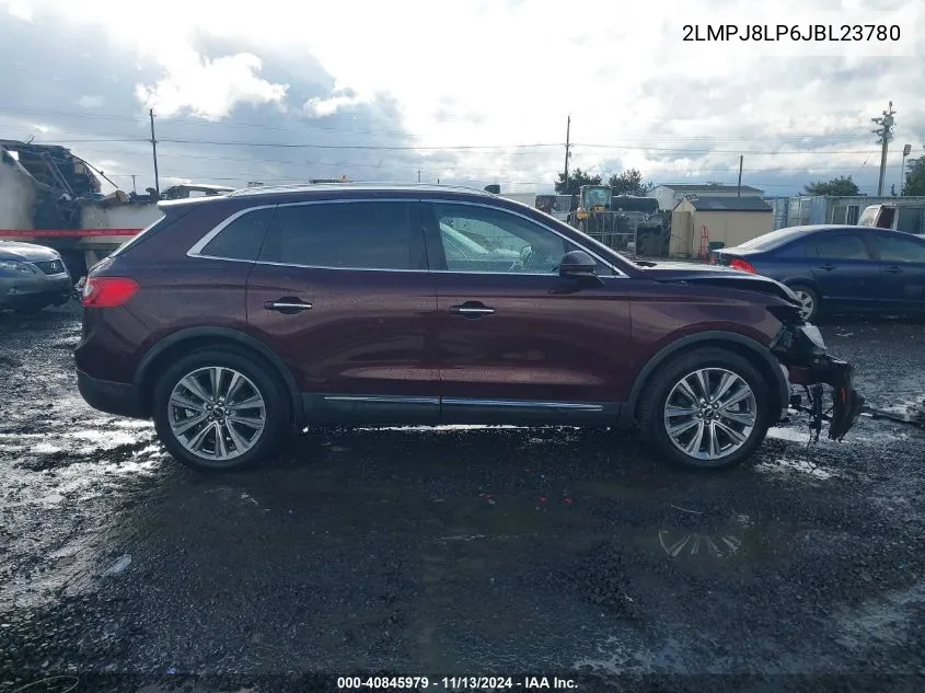 2018 Lincoln Mkx Reserve VIN: 2LMPJ8LP6JBL23780 Lot: 40845979