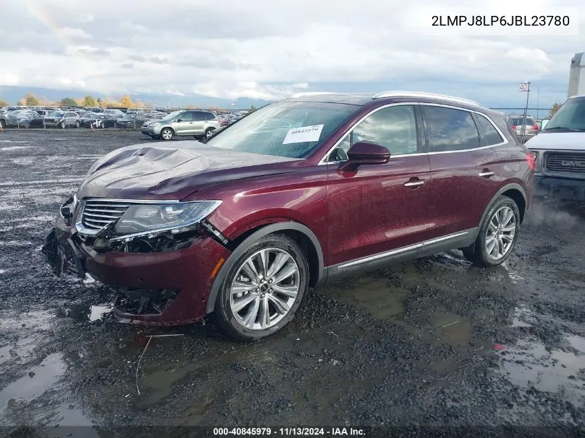 2018 Lincoln Mkx Reserve VIN: 2LMPJ8LP6JBL23780 Lot: 40845979