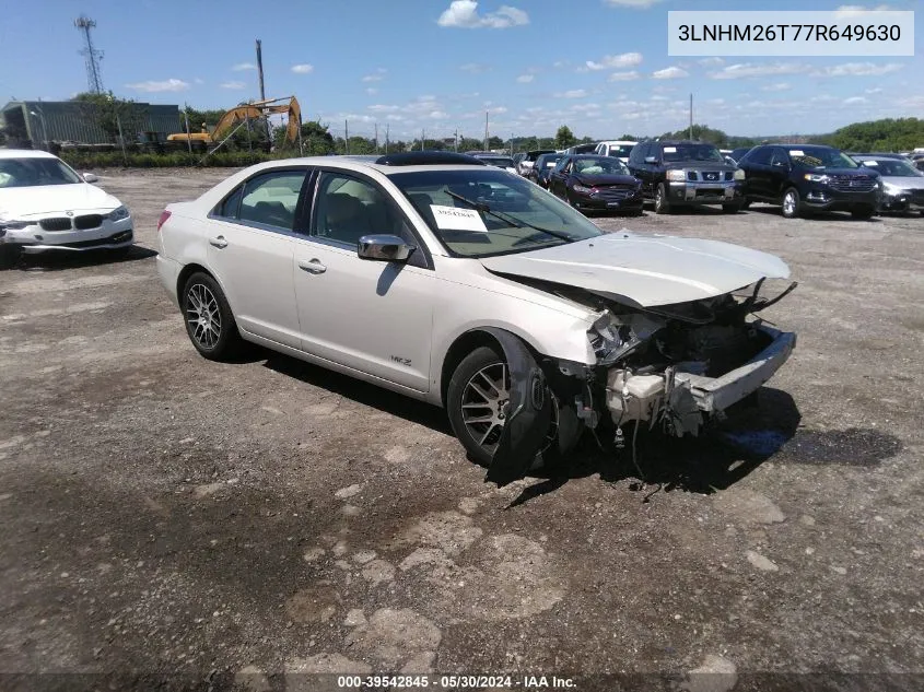 2007 Lincoln Mkz VIN: 3LNHM26T77R649630 Lot: 39542845