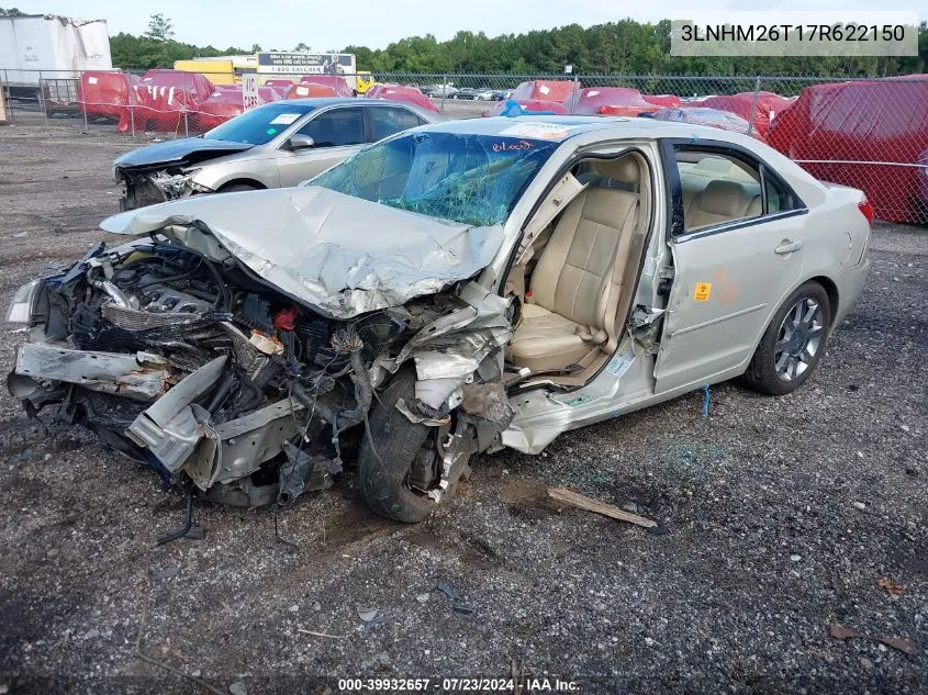 2007 Lincoln Mkz VIN: 3LNHM26T17R622150 Lot: 39932657