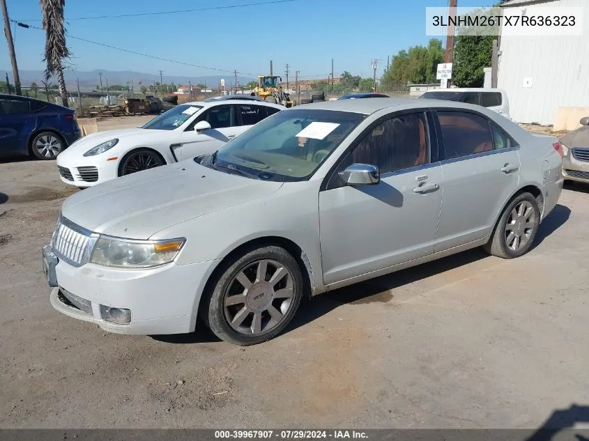 2007 Lincoln Mkz VIN: 3LNHM26TX7R636323 Lot: 39967907