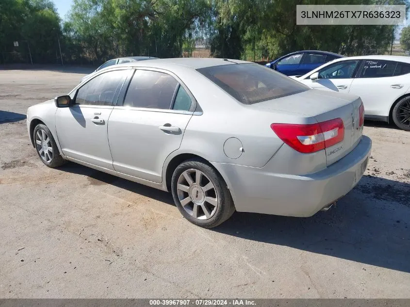 2007 Lincoln Mkz VIN: 3LNHM26TX7R636323 Lot: 39967907