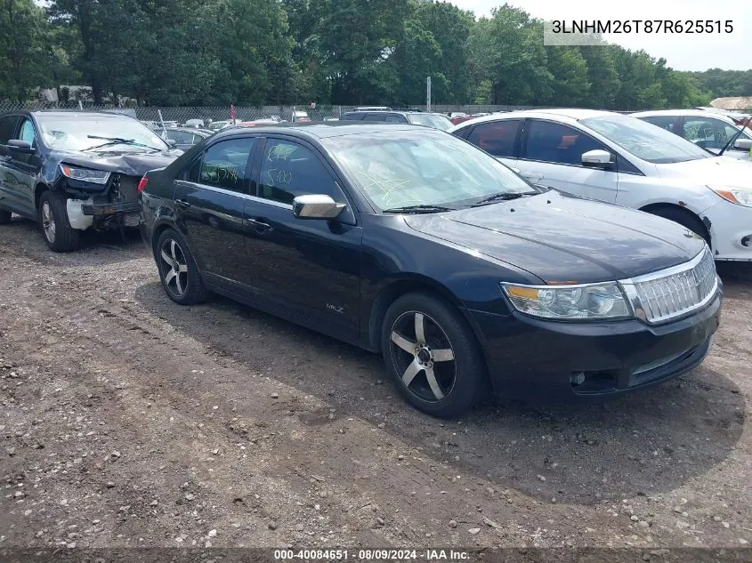 2007 Lincoln Mkz VIN: 3LNHM26T87R625515 Lot: 40084651