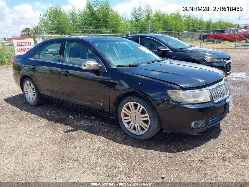 2007 Lincoln Mkz VIN: 3LNHM28T27R618489 Lot: 40201049