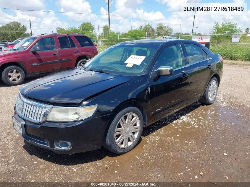 2007 Lincoln Mkz VIN: 3LNHM28T27R618489 Lot: 40201049