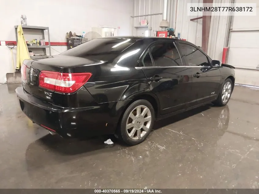 2007 Lincoln Mkz VIN: 3LNHM28T77R638172 Lot: 40370565