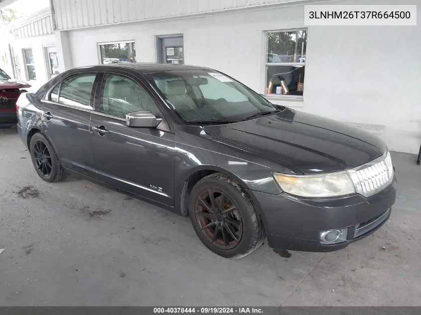 2007 Lincoln Mkz VIN: 3LNHM26T37R664500 Lot: 40378444