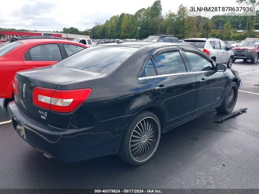 2007 Lincoln Mkz VIN: 3LNHM28T87R637936 Lot: 40379624