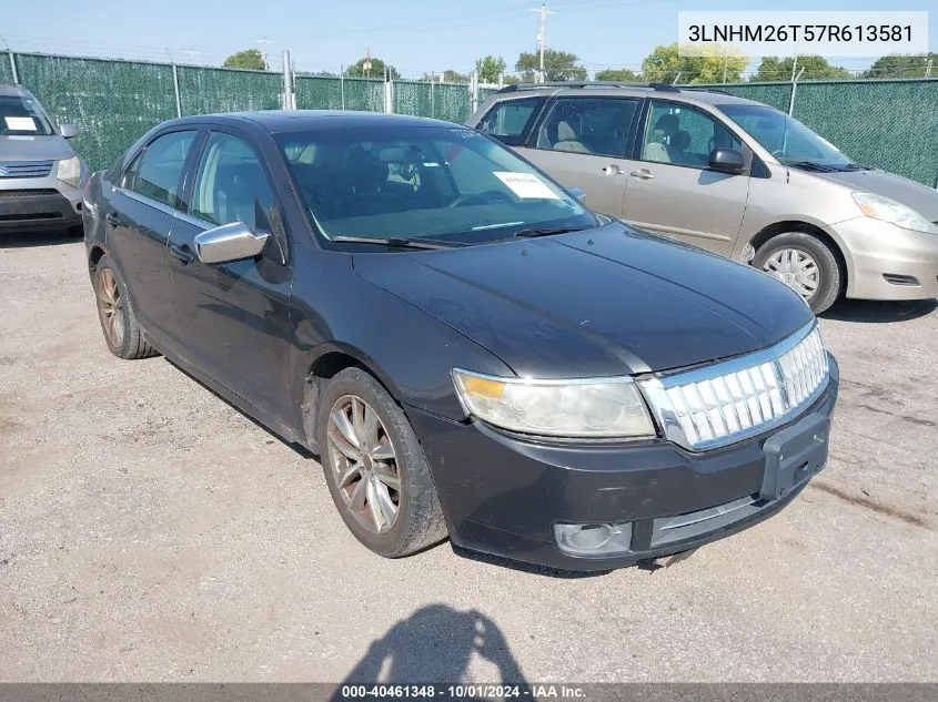 2007 Lincoln Mkz VIN: 3LNHM26T57R613581 Lot: 40461348