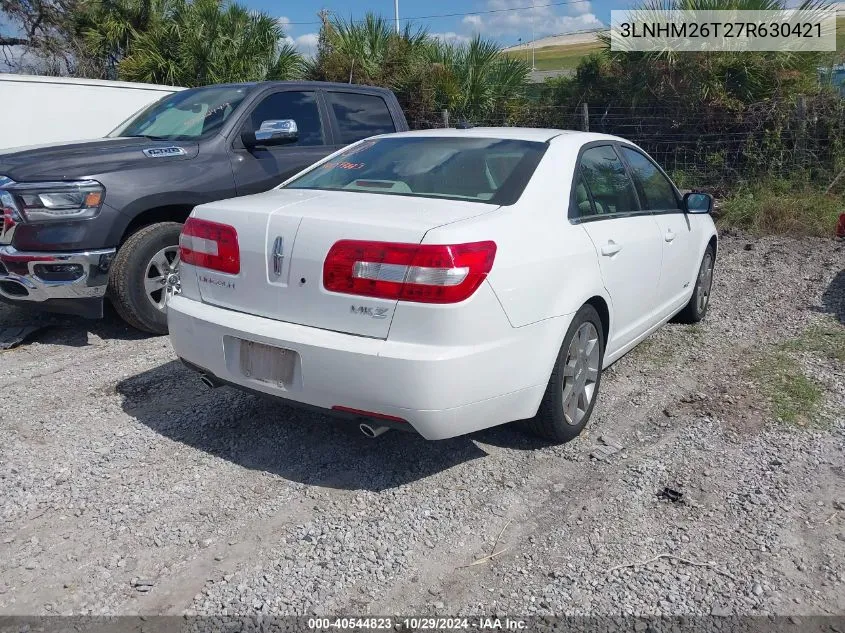 2007 Lincoln Mkz VIN: 3LNHM26T27R630421 Lot: 40544823