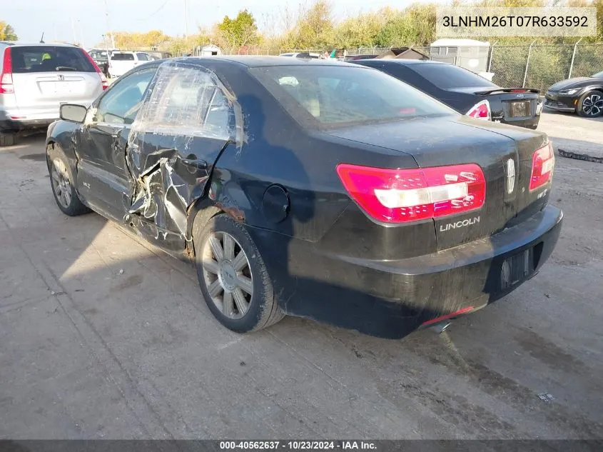 2007 Lincoln Mkz VIN: 3LNHM26T07R633592 Lot: 40562637