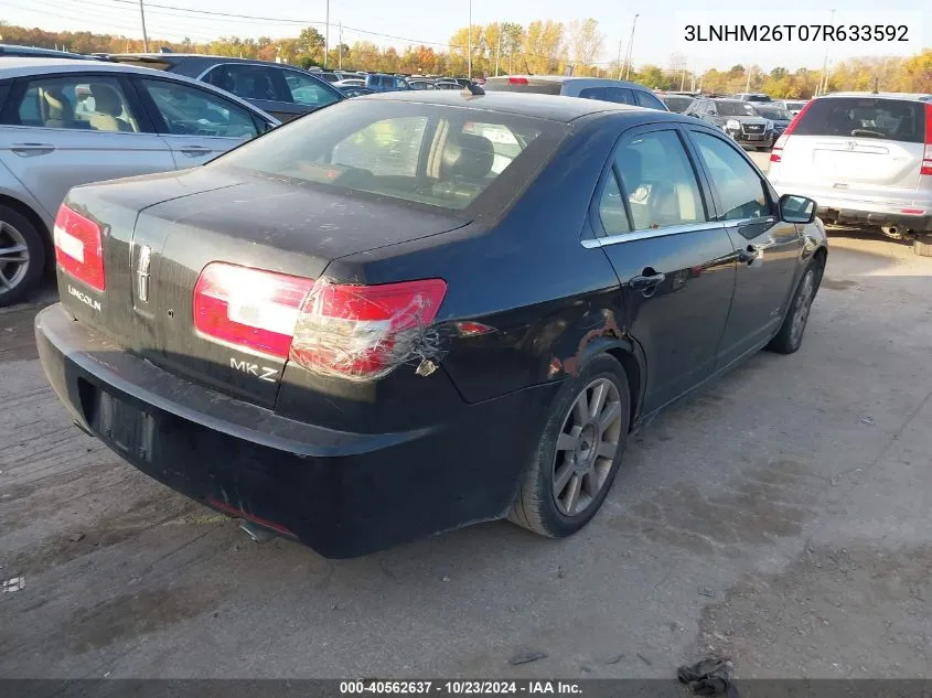 2007 Lincoln Mkz VIN: 3LNHM26T07R633592 Lot: 40562637