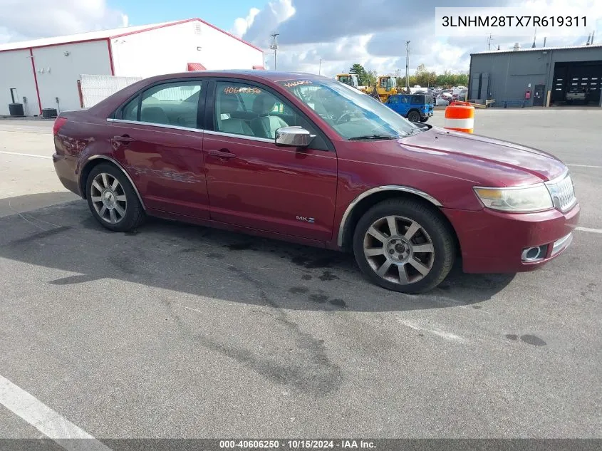 2007 Lincoln Mkz VIN: 3LNHM28TX7R619311 Lot: 40606250