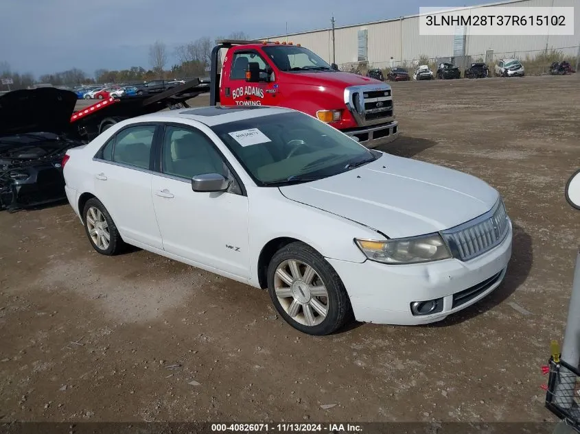 2007 Lincoln Mkz VIN: 3LNHM28T37R615102 Lot: 40826071