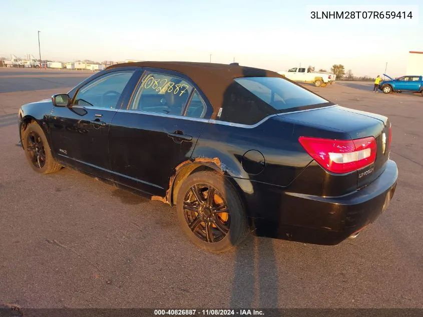 2007 Lincoln Mkz VIN: 3LNHM28T07R659414 Lot: 40826887